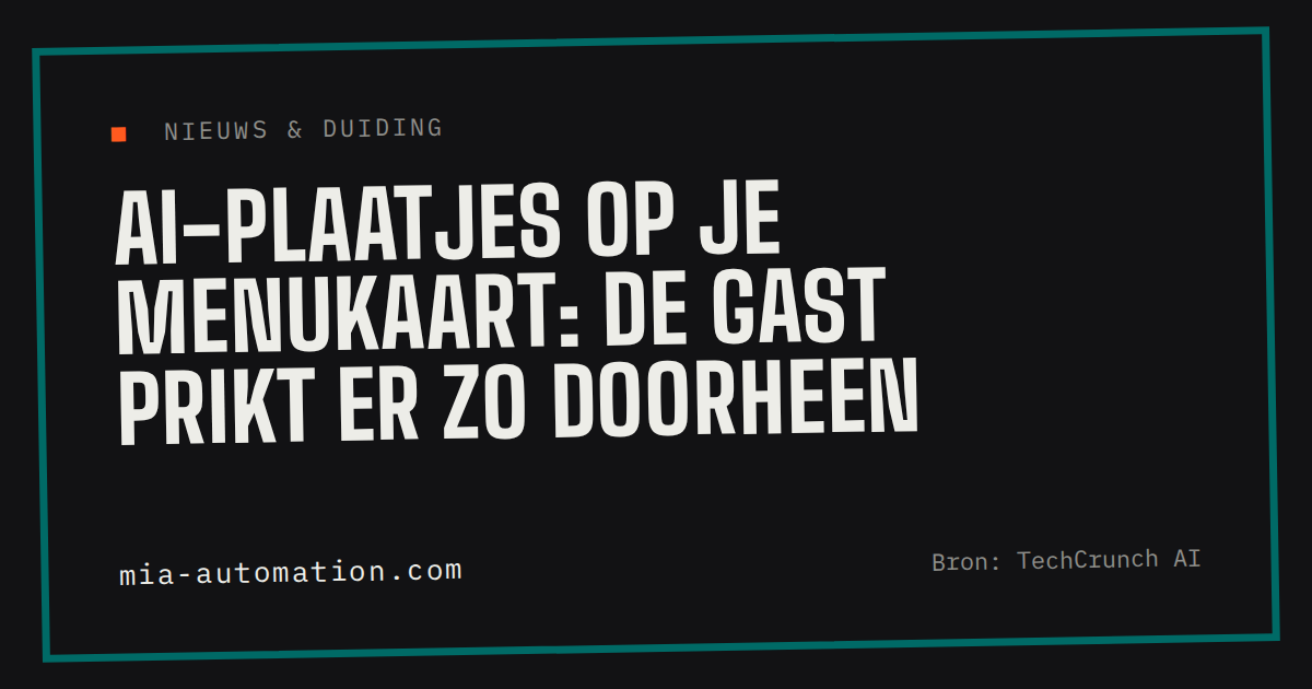 AI-plaatjes op je menukaart: de gast prikt er zo doorheen