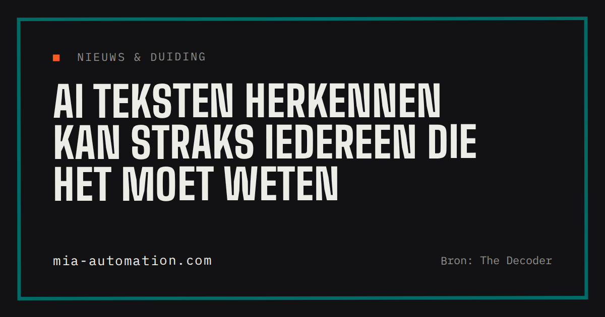 AI teksten herkennen kan straks iedereen die het moet weten