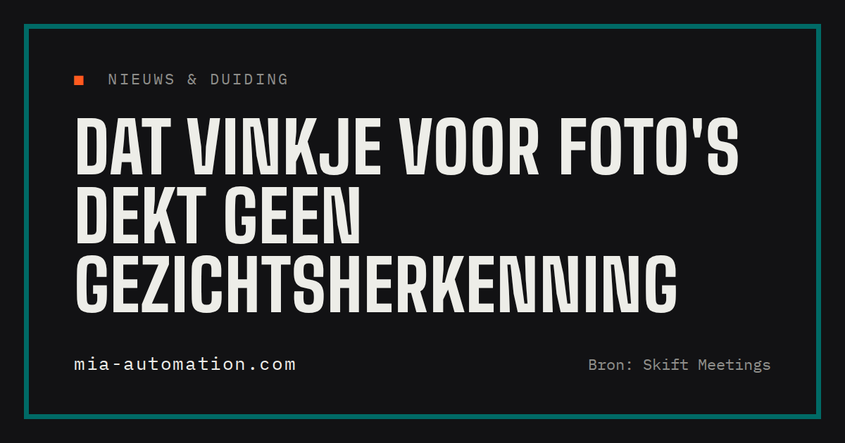 Dat vinkje voor foto's dekt geen gezichtsherkenning