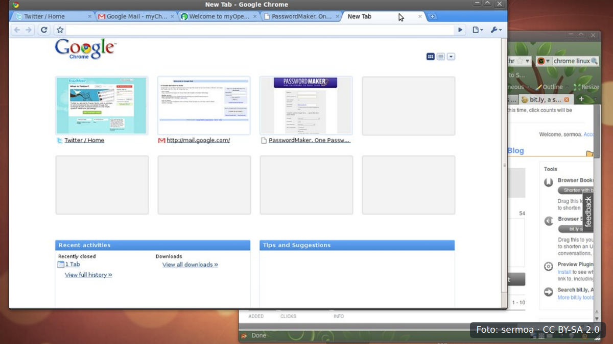 Google Chrome-browser geopend op een computerscherm